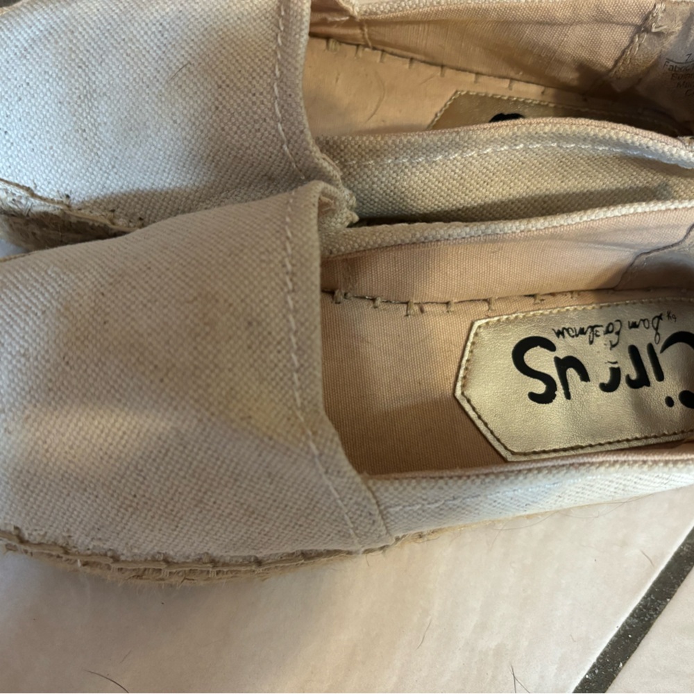 Circus Beige Canvas Slip-On Shoes